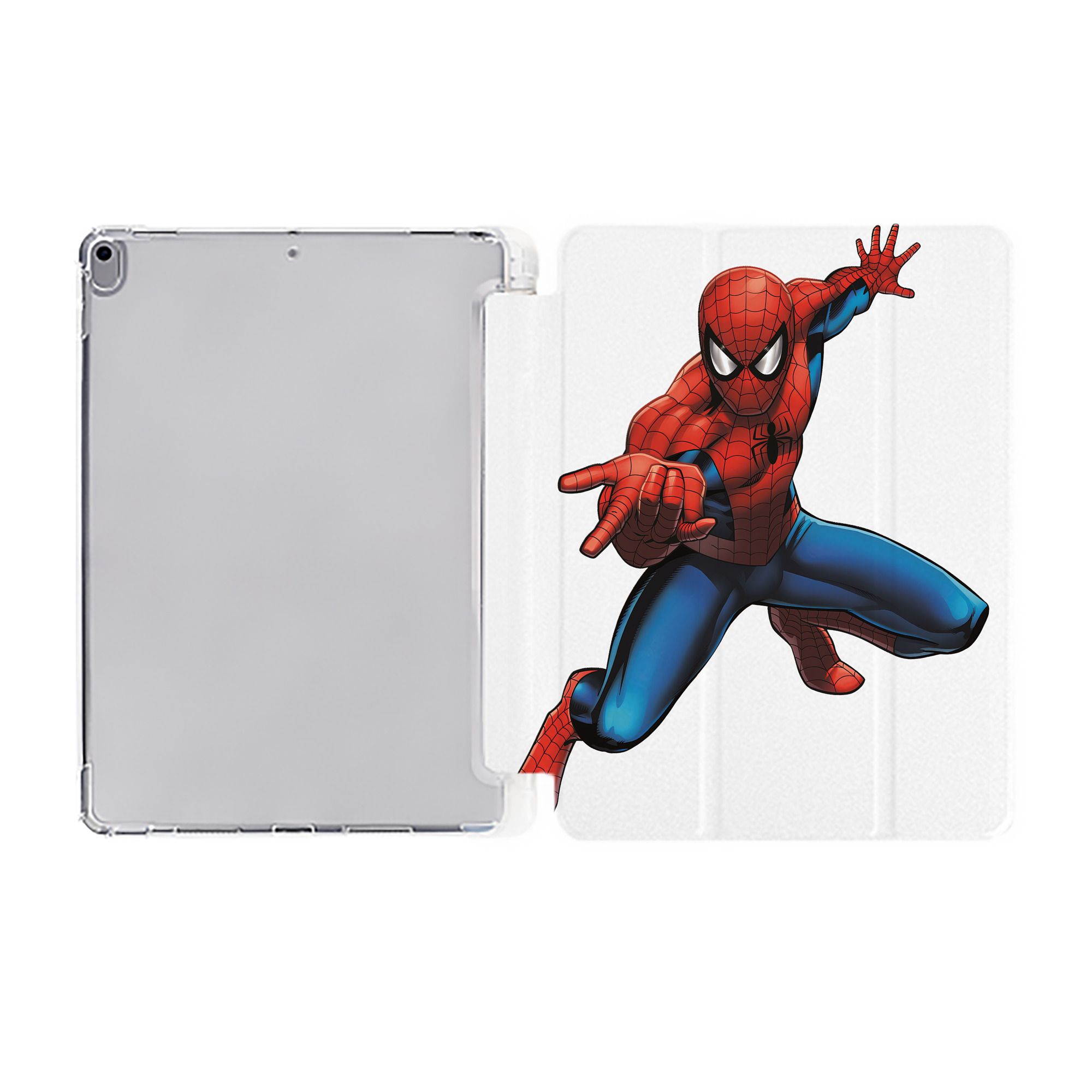 （画像用） Spider Man スパイダーマン IPad ケース ペン収納付き 三つ折りスタンド PUレザー×シリコン 対応機種9.5/10.5/10.9インチ